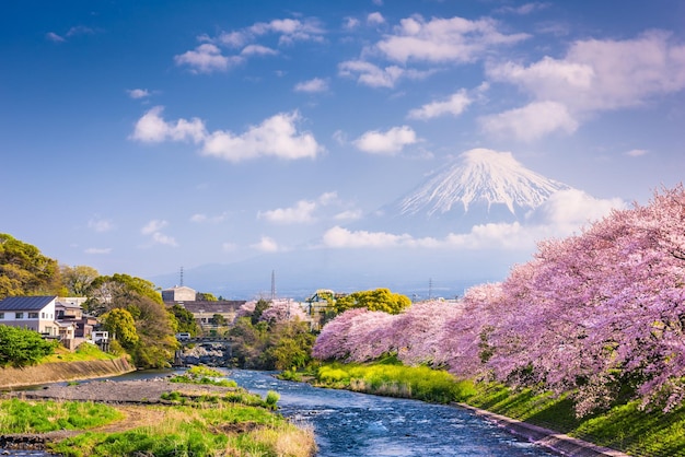 Mt Fuji Japan lentelandschap