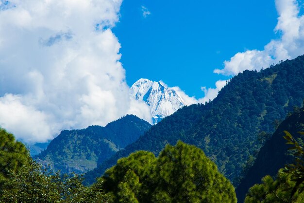 Photo mt. saipal base camp trekking in himalaya of bajura nepal