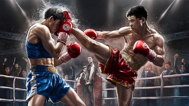 Muay thai thai boxing fighters