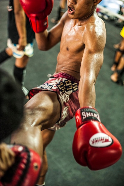 Foto boxe di muay thai