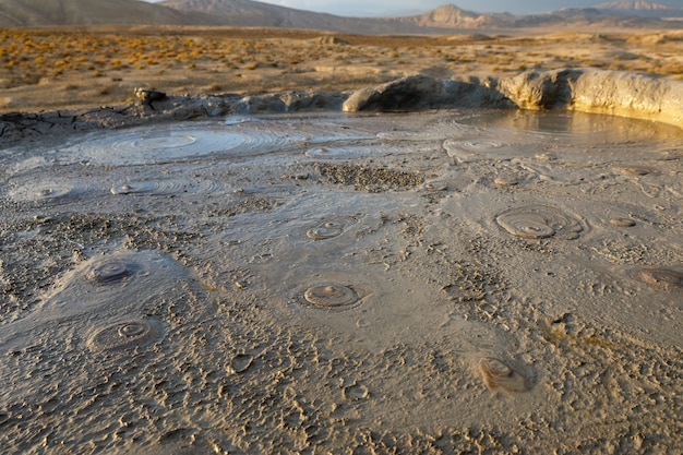 Mud volcano crater, Gobustan, Azerbaijan