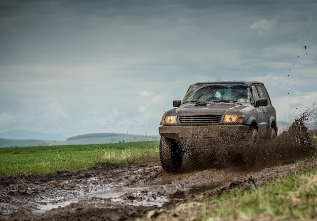 Muddy jeep