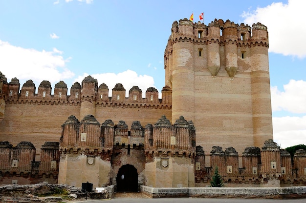 Mudejar gothic castle of coca in segovia