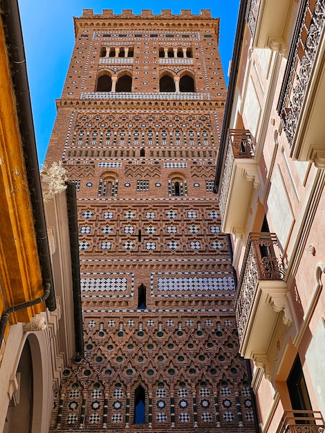 Mudejar tower of San Martin in Teruel Aragon