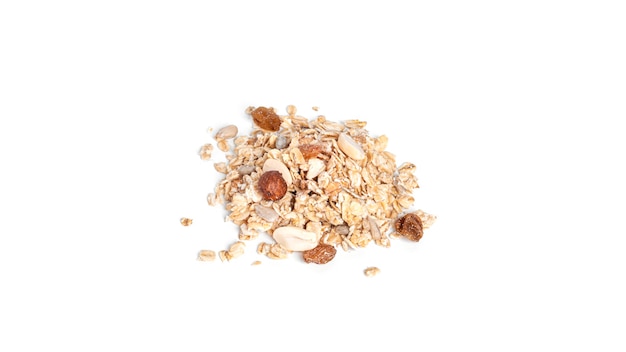 Muesli isolated. Granola isolated.