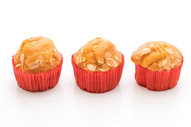 muffin cake on white background