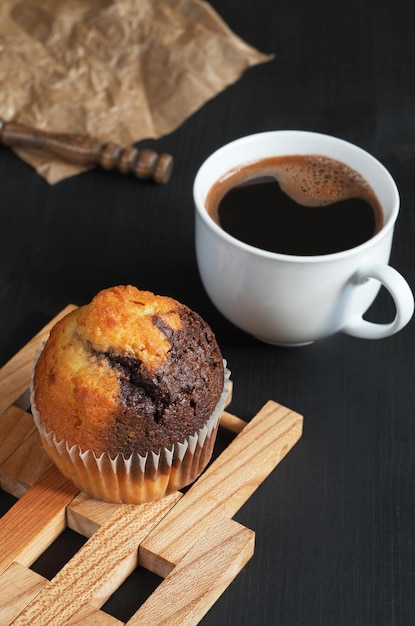 Photo muffin and coffee