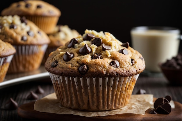 Muffin met chocoladestukjes