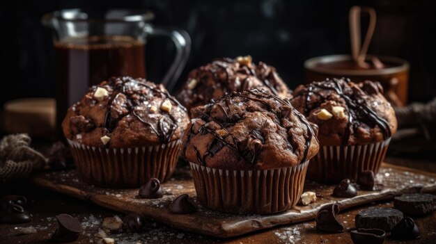 Muffins met chocolade