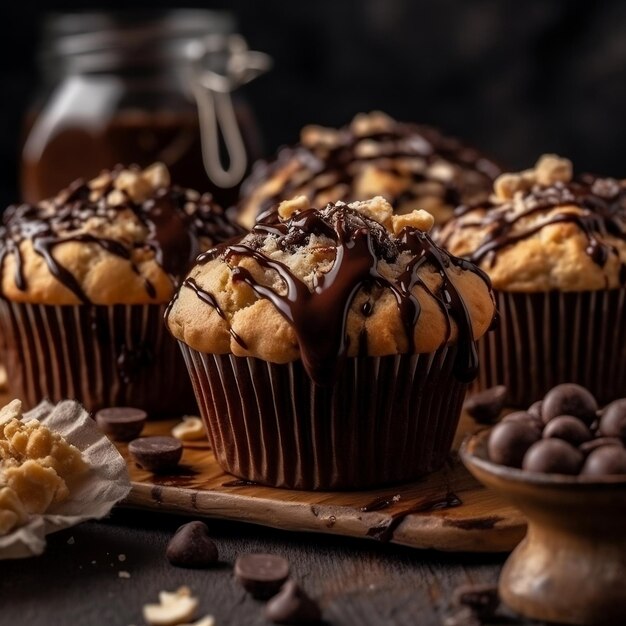 Muffins met chocolade