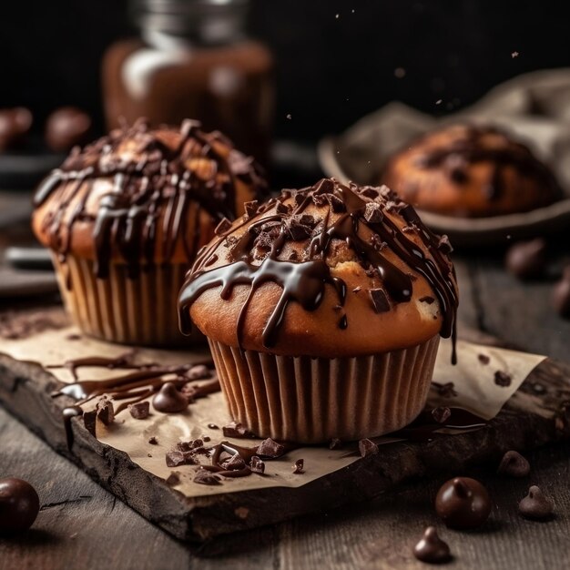 Muffins met chocolade