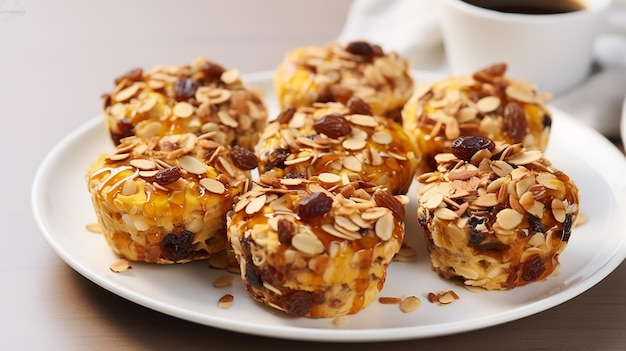 Muffins of muesli honey and peanut butter