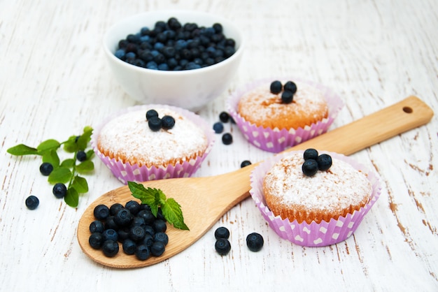 Muffins with blueberry 