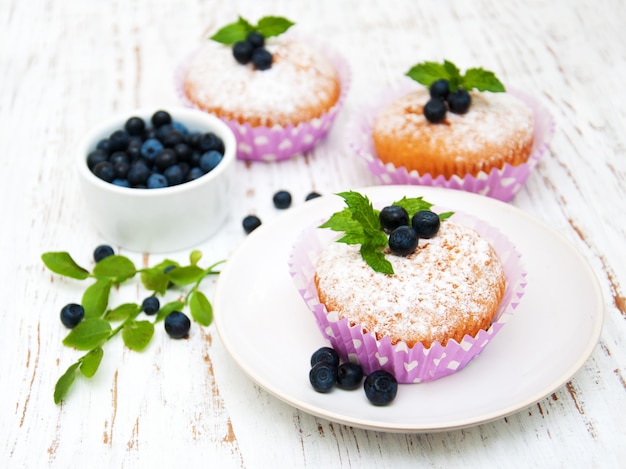 Muffins with blueberry