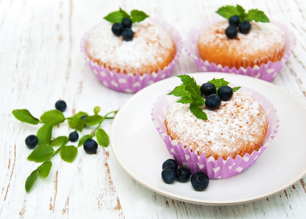 Muffins with blueberry