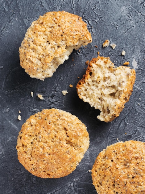 Photo muffins with chia seeds