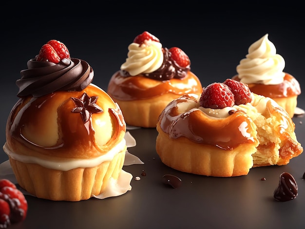 muffins with chocolate Generative Ai