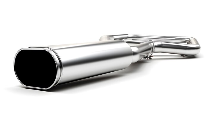 Photo muffler exhaust car pipe isolated on white background