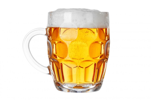 Mug of beer isolated on white 