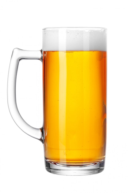 Mug of beer isolated on white 
