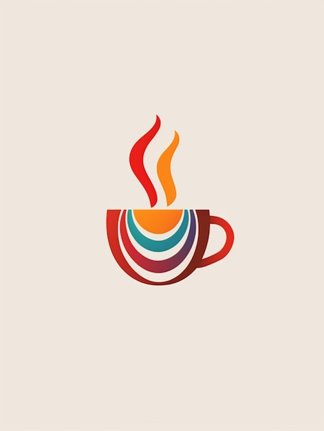 A mug of coffee with a colorful background.