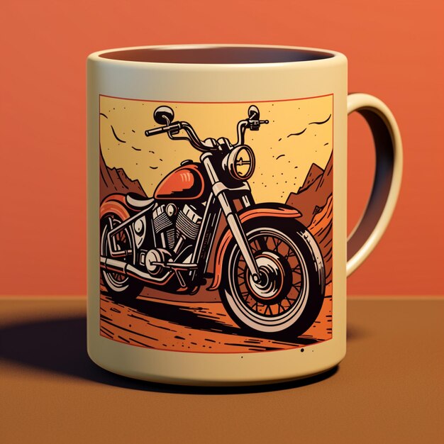 Photo mug design mockup