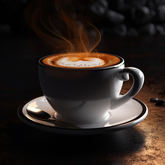 mug of hot coffee photo high quality