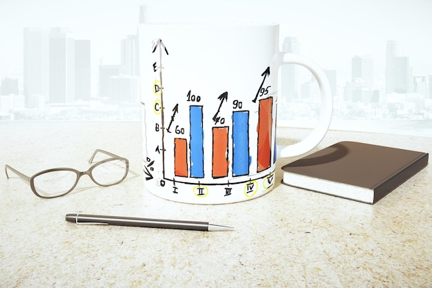 Mug with business chart