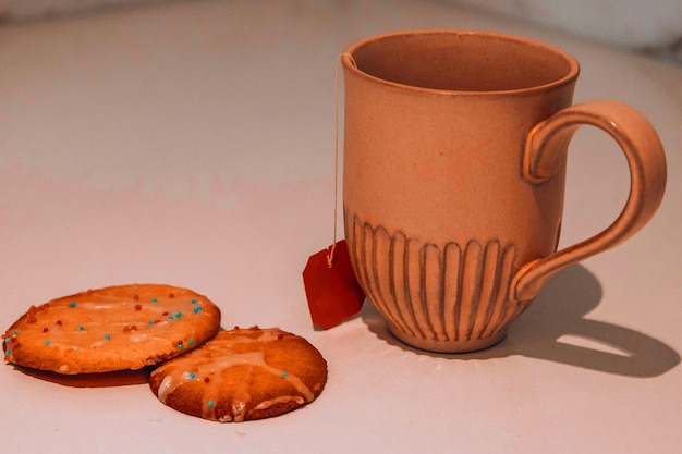 Mug with cookies mockup