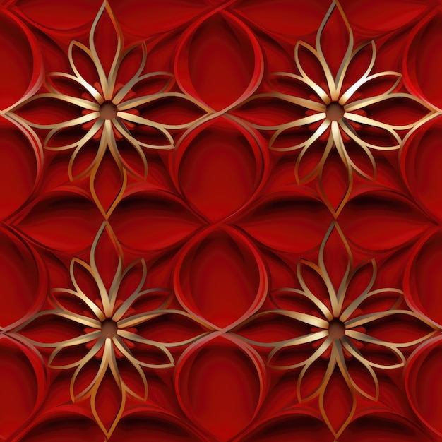 Mughal style inspired seamless pattern