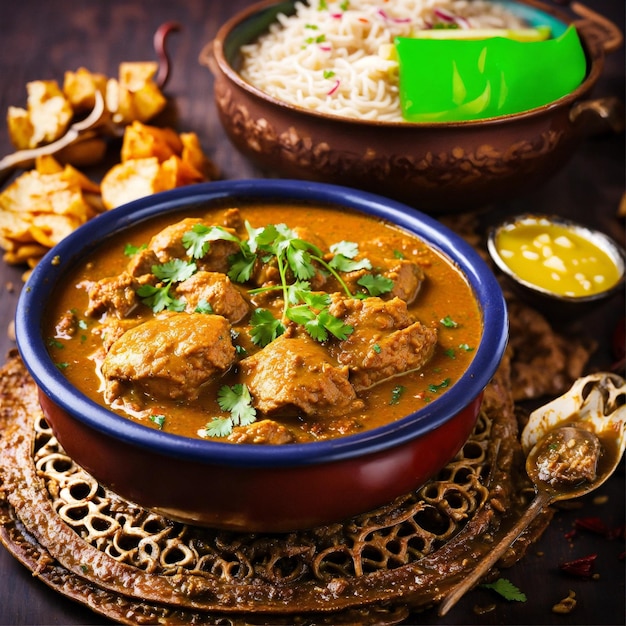 Mughlai chicken thin gravy with bones