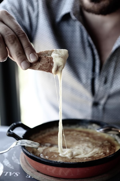 Muhlama corn porridge with cheese