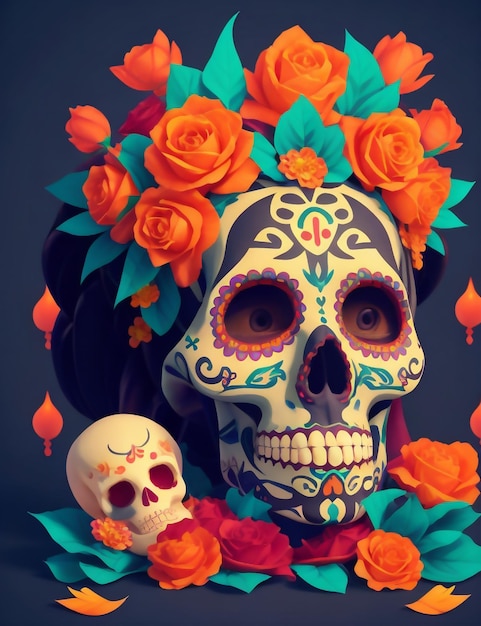 Mujer da de los muertos ia