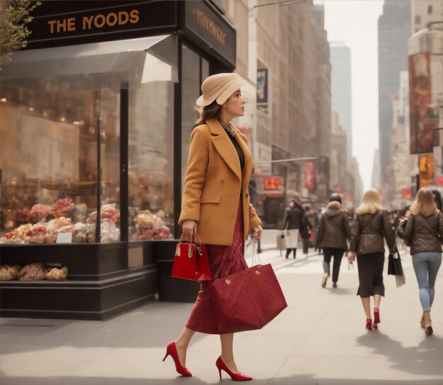 mujer de compras