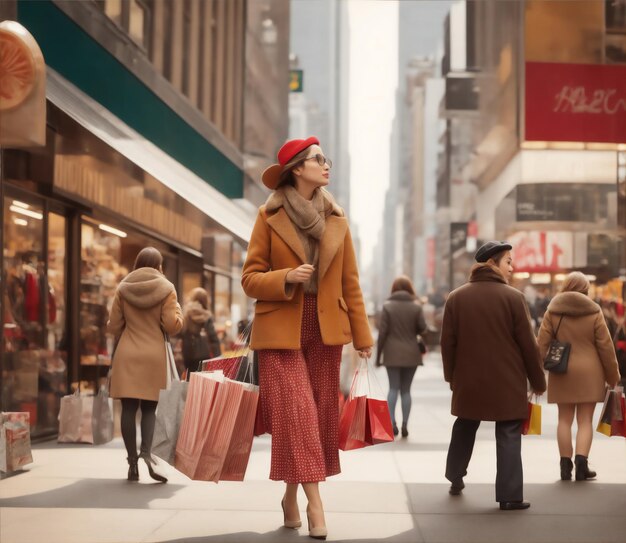 mujer de compras