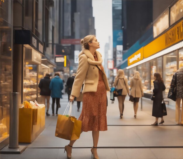 mujer de compras