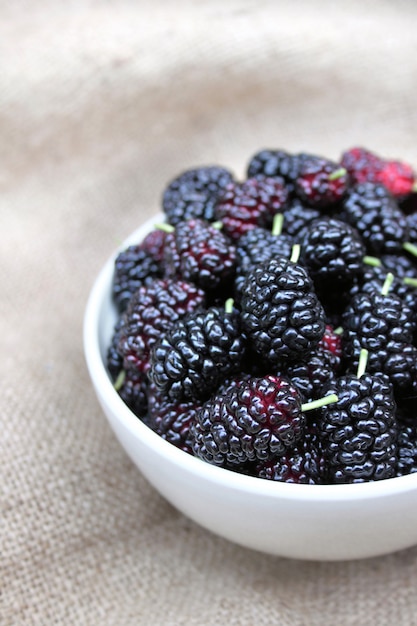 Mulberries in a bowl