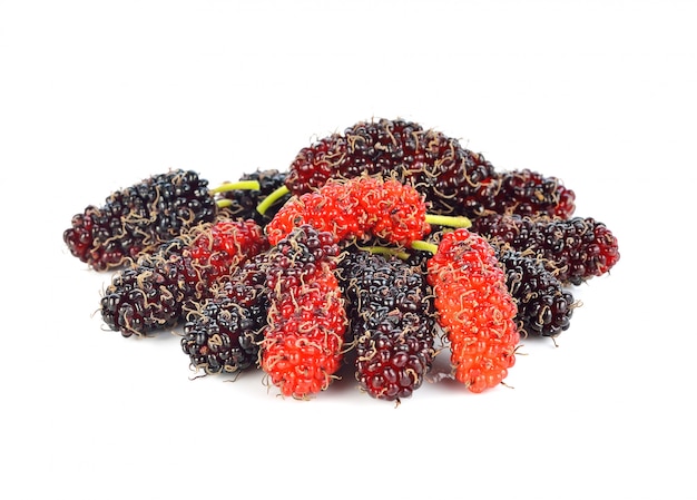 Mulberry isolated on the white 