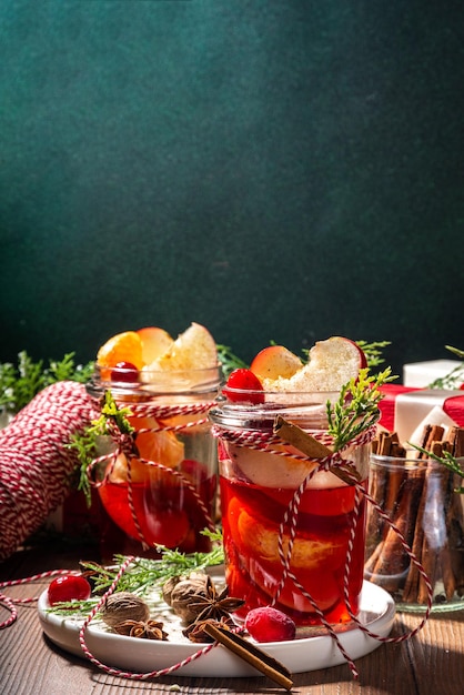 Mulled wijn fruitige grog cocktail