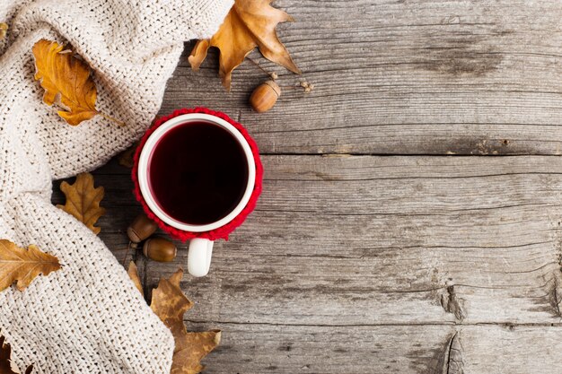 Mulled wine in a cup in a case