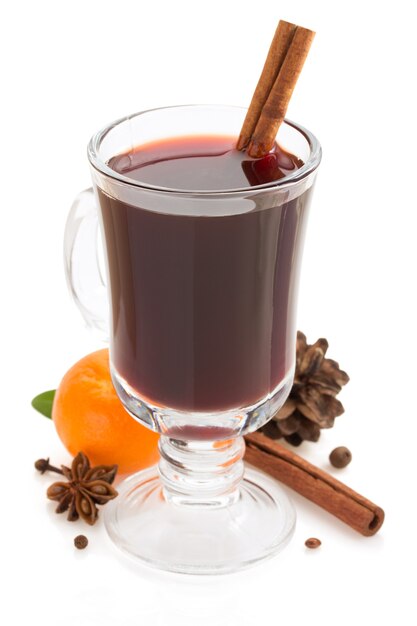 Mulled wine isolated