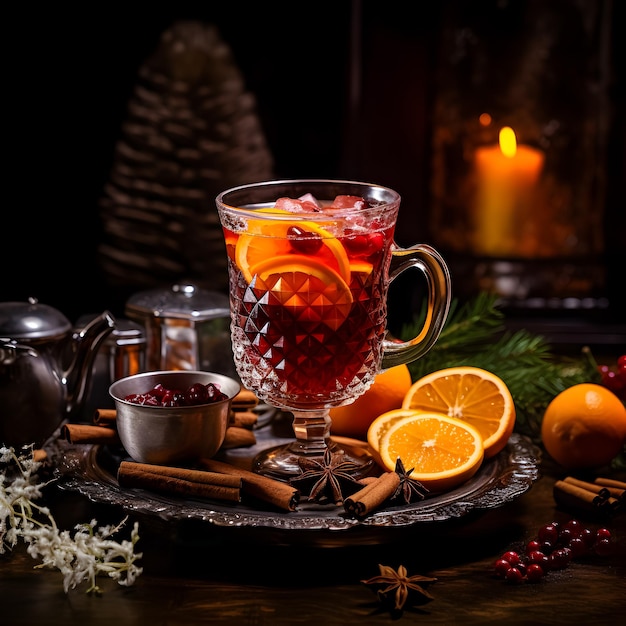 Mulled wine with citrus