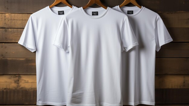 Premium AI Image | Multi angle white Tshrit mokup photos front face ...