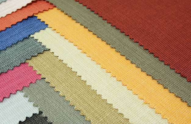 Multi color fabric texture samples