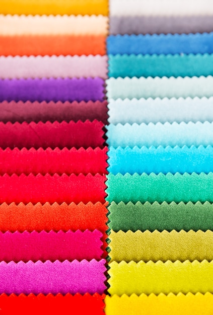 Foto campioni di trama del tessuto multicolore