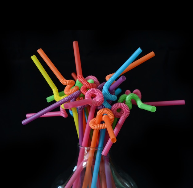 Multi Color flexible straws