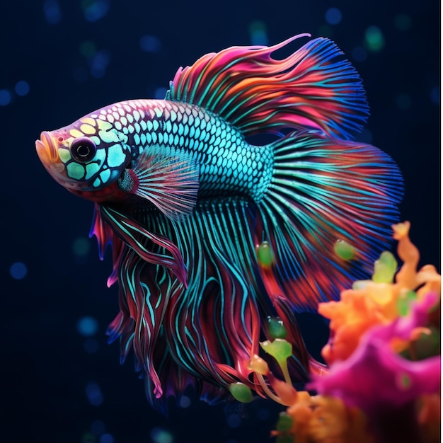 Multi Color Guppy Fish Beautiful Water Pet