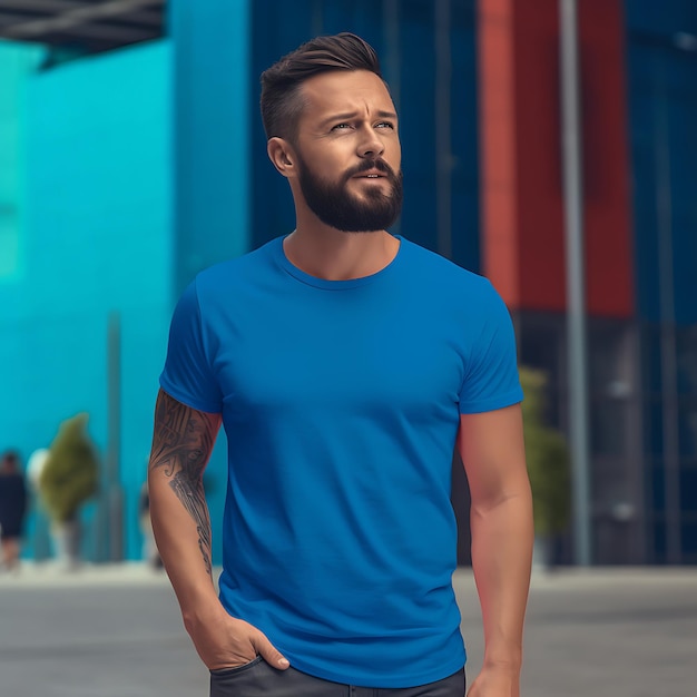 multi color t shirt mockup with background