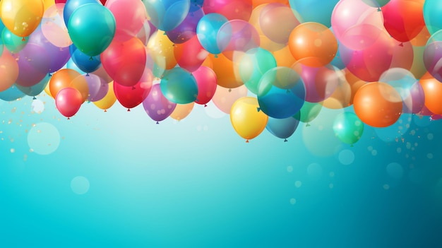 Multi colored balloon background