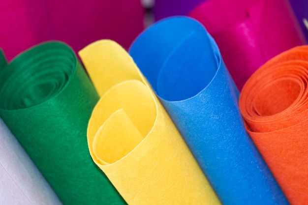 multi colored felt in rolls for cretivity